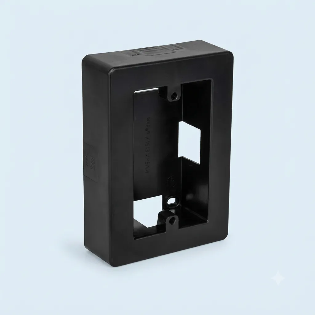 [Cajas] CAJA DE SUPERFICIE 130X90X35 NEG. BAJA
