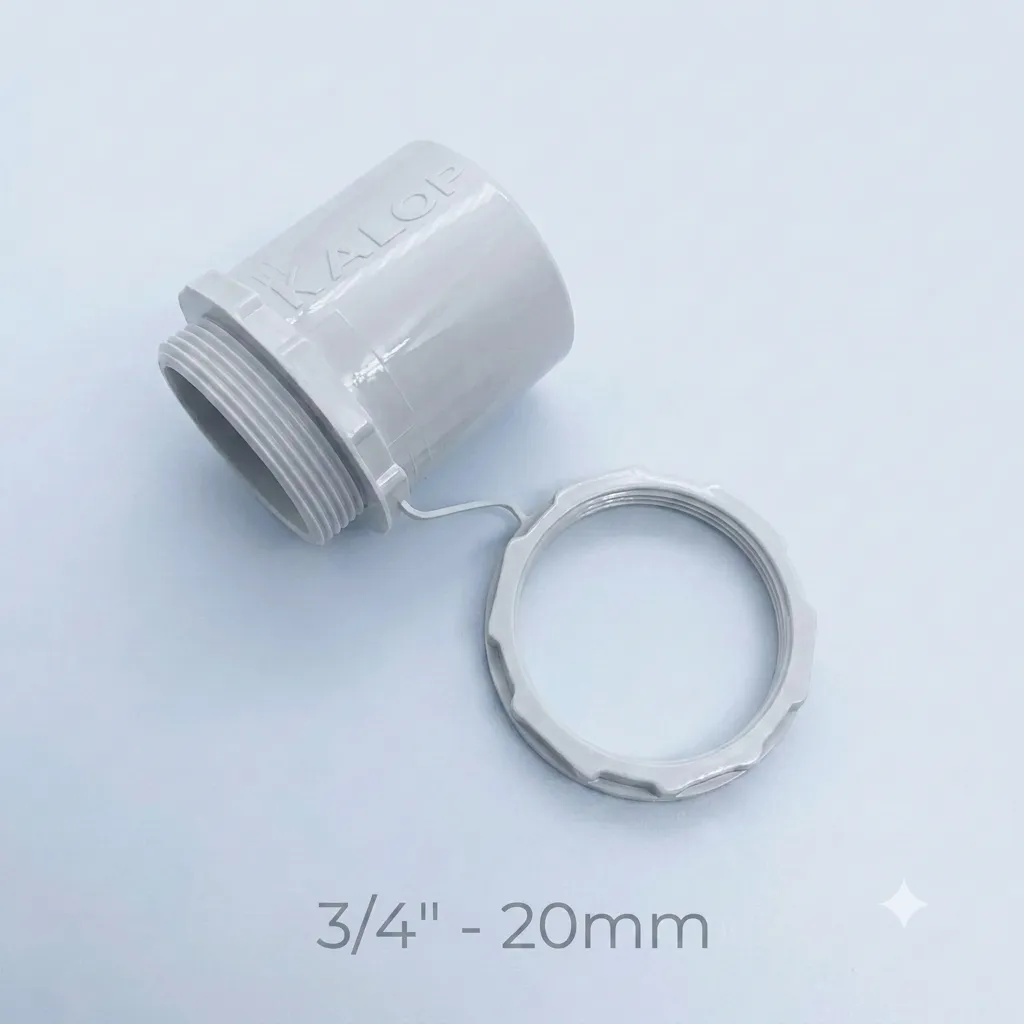 [Caños] CONECTOR C/RIG PVC D.20MM KALOP