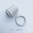 CONECTOR C/RIG PVC D.20MM KALOP