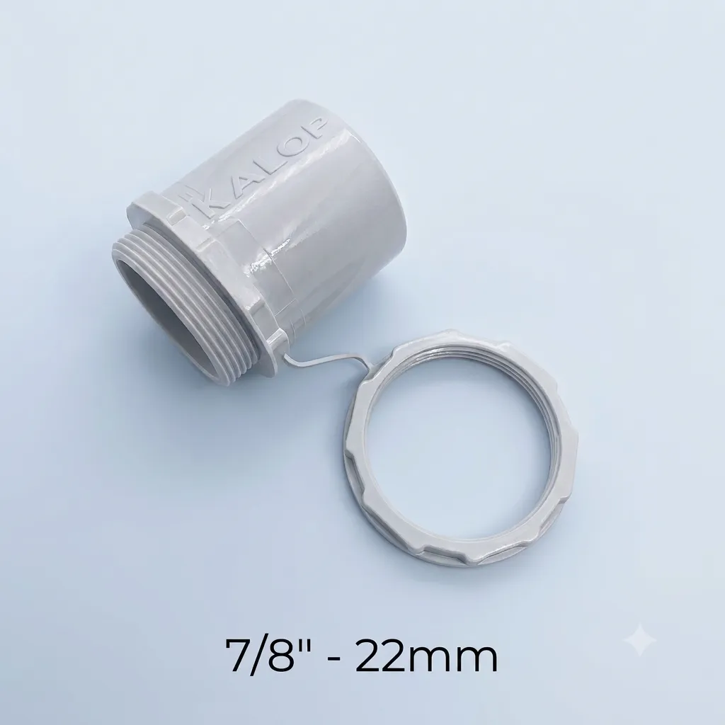 [Caños] CONECTOR C/RIG PVC D.22MM KALOP