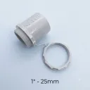 CONECTOR C/RIG PVC D.25MM KALOP