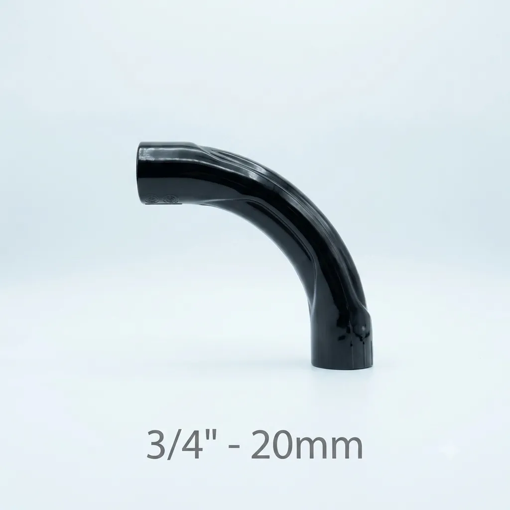 [Caños] CURVA PVC C/RIG. D. 20MM KALOP NEGRO