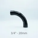 CURVA PVC C/RIG. D. 20MM KALOP NEGRO