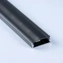 PERFIL ALUMINIO APLICAR 17X7MM X 2MTS - NEGRO C/ DIFUSOR
