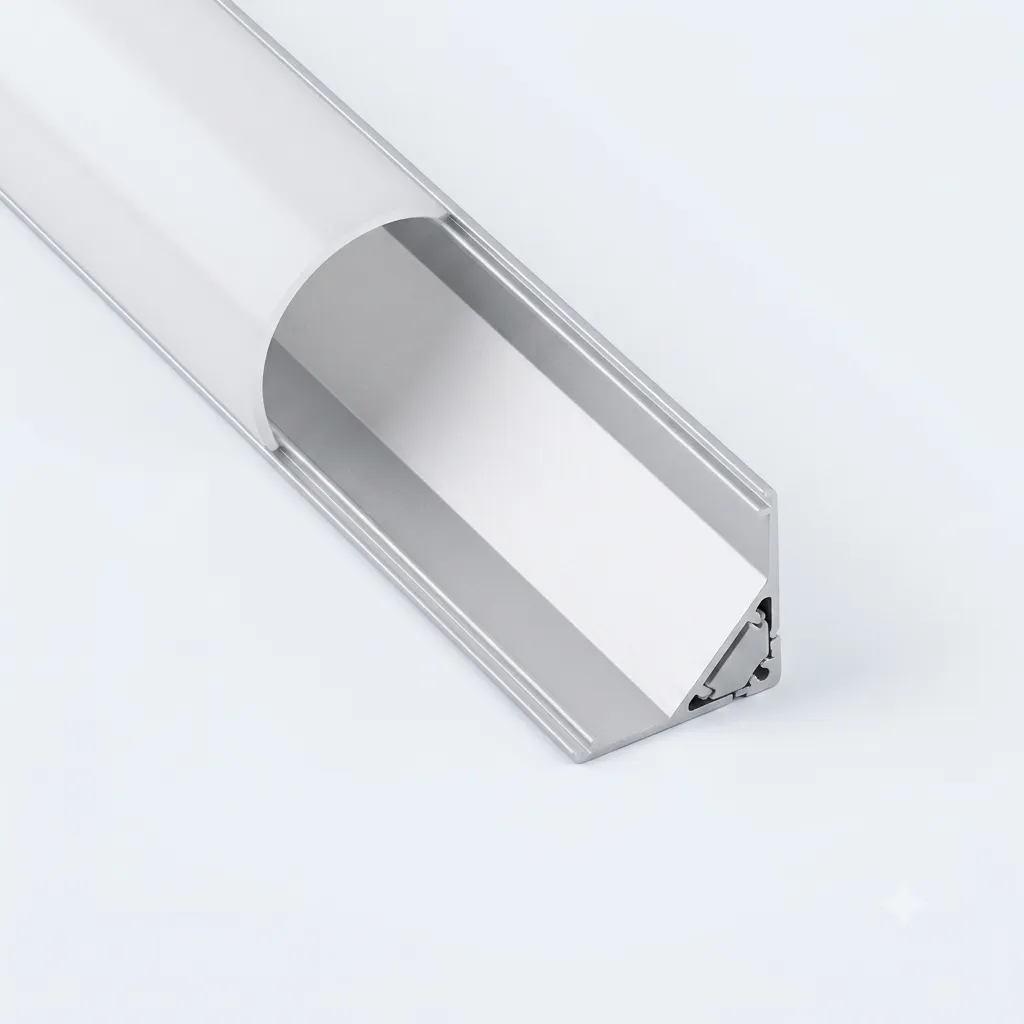PERFIL ALUMINIO 45° ESQUINERO 16X16MM X 2MTS C/DIFUSOR