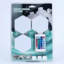 HEXAGONOS LED RGB C/CONTROL X3U S/PILAS
