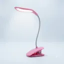 LAMP. LED ESCRITORIO USB C/PINZA RECARGABLE  ROSA