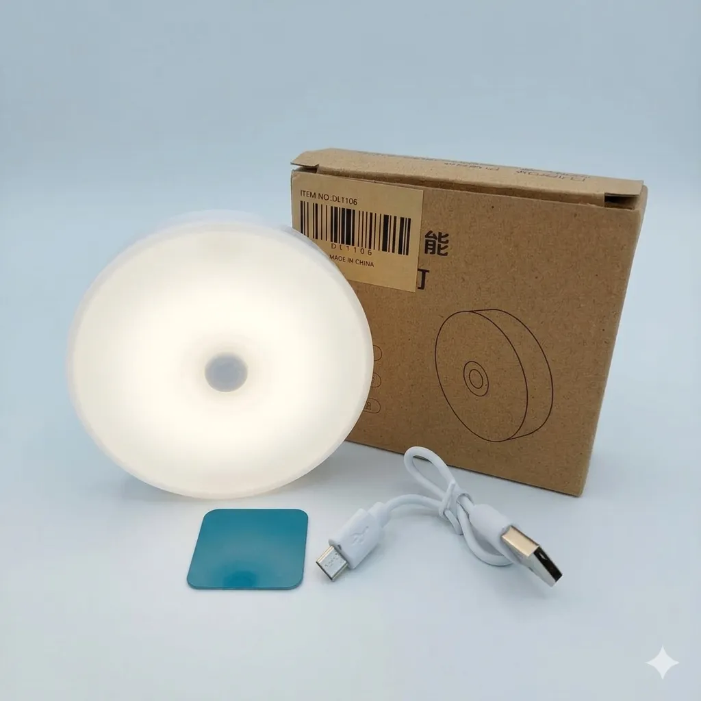LAMP. DE NOCHE RECARGABLE 3 TONOS DE BLANCO C/IMAN