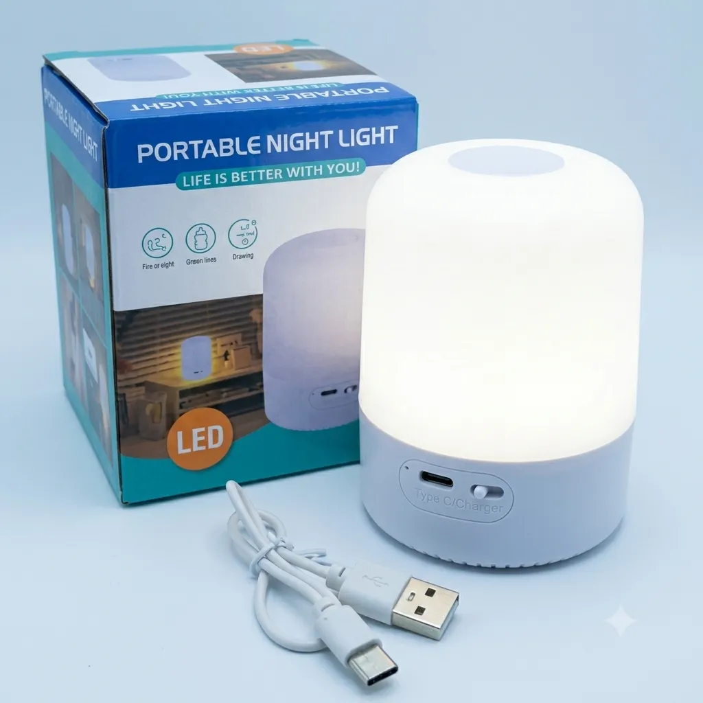 LAMP. DE NOCHE REC. TOUCH 3 COLORES