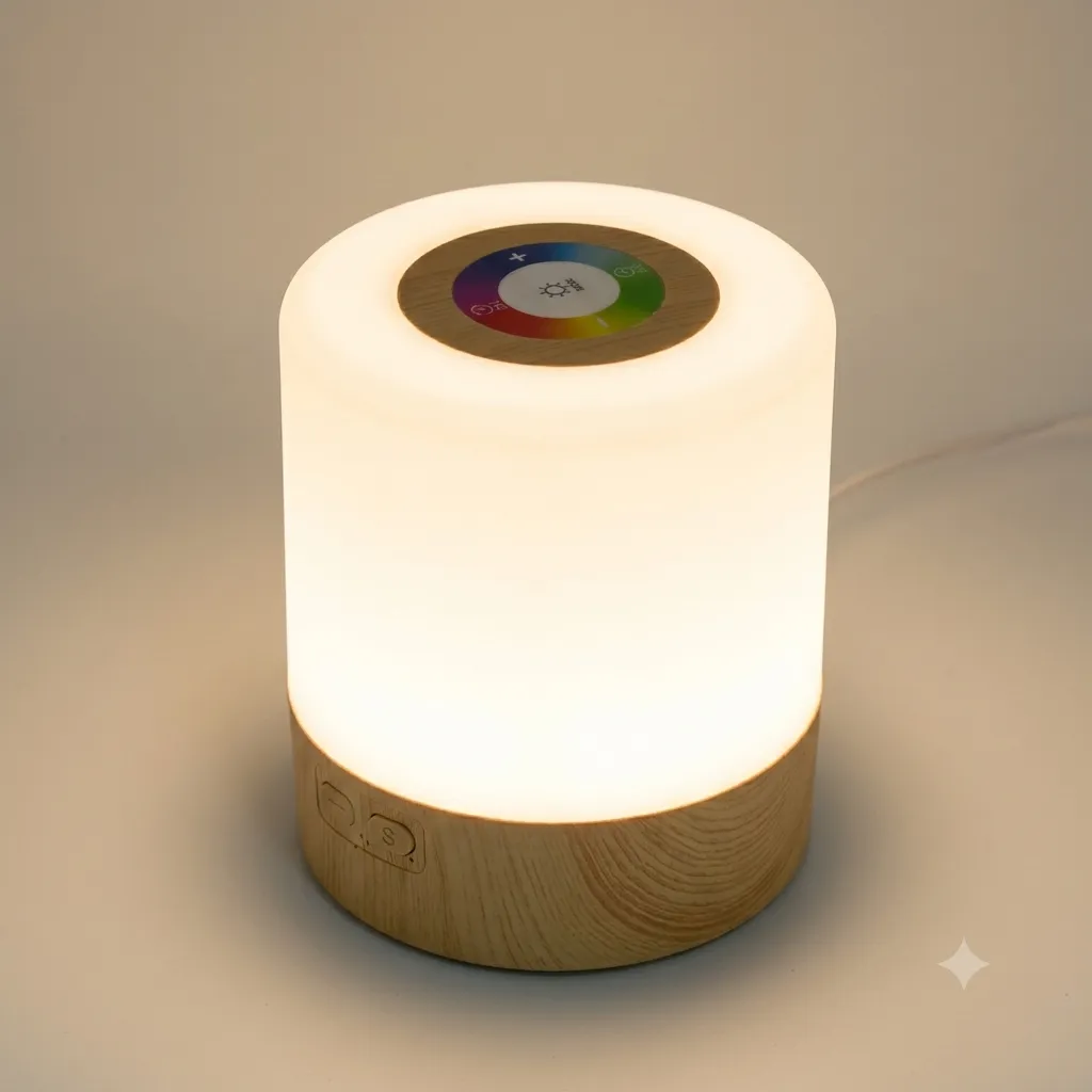 LAMP. DE NOCHE TOUCH RECARGABLE LUZ RGB Y BLANCO