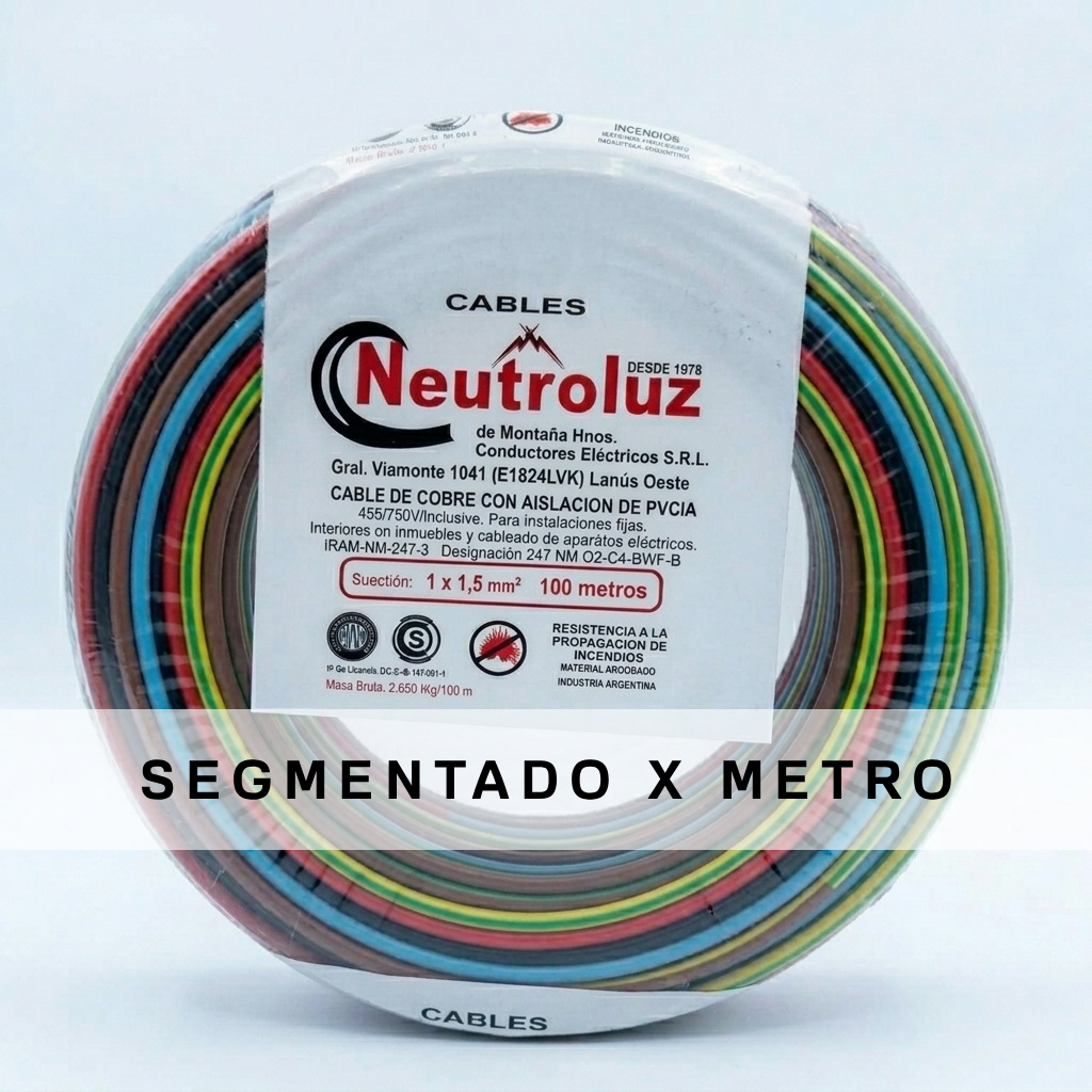 CABLE UNIP. 1.5MM X 1 MTS NI NEUTROLUZ