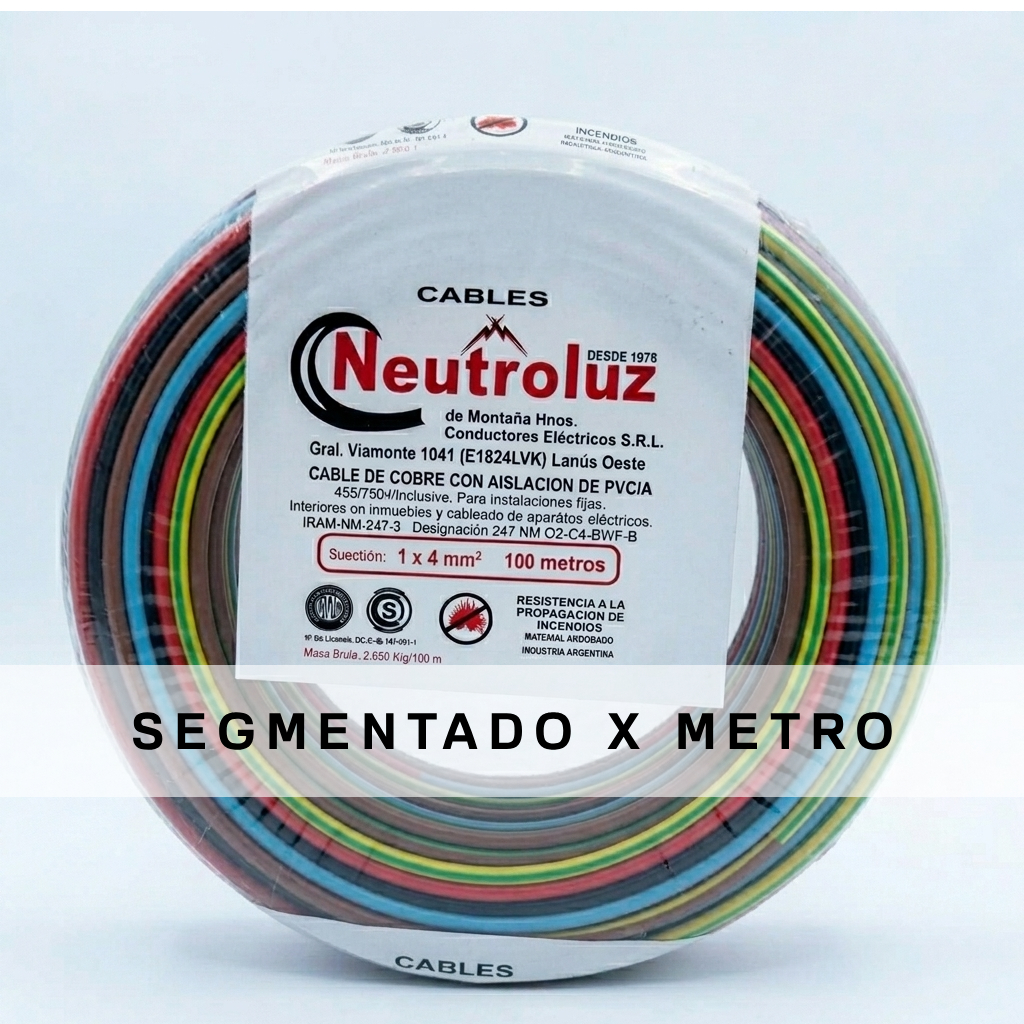 CABLE UNIP. 4MM X 1 MTS NI NEUTROLUZ