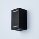 LUM. BI DIFUSOR RECTANGULAR P/2 LAMP. DICRO LED C/RAJAS NEG.