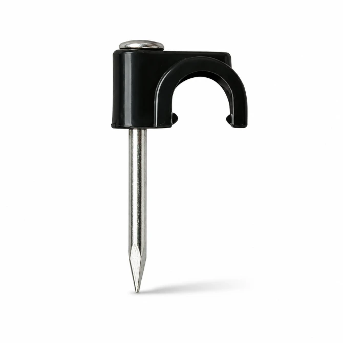 [Ferreteria] Grampas Coaxil RG6 Neg. X10 Un. C8