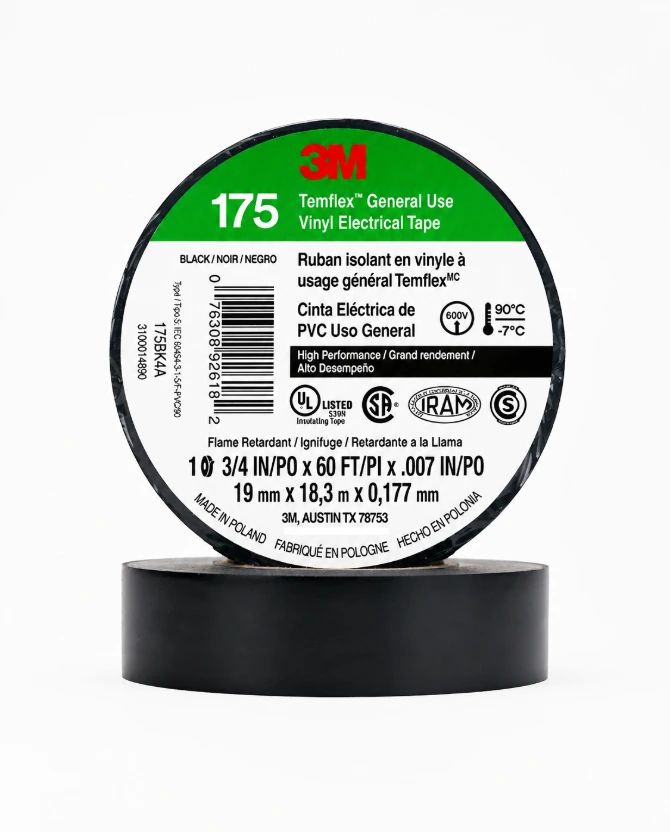 Cinta AIS. PVC 3M 175 10mts Neg(Reemp 770)
