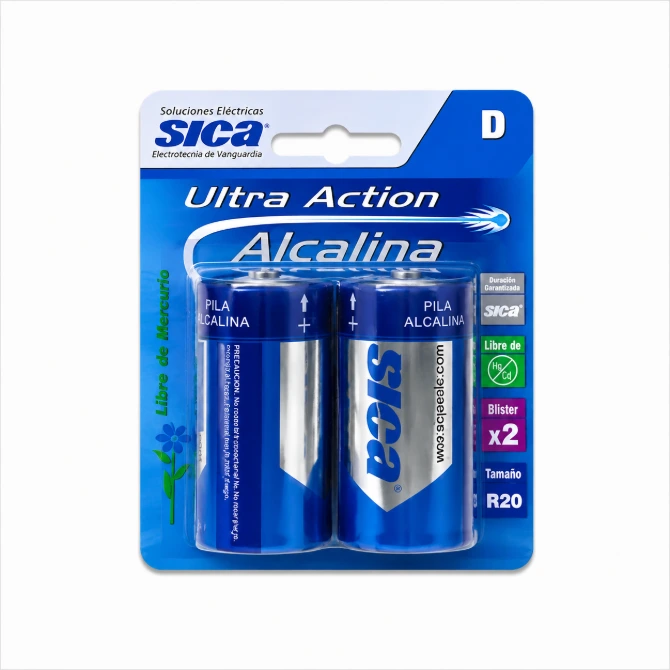 Pila alcalina Grande 1.5v x2 unid. SICA