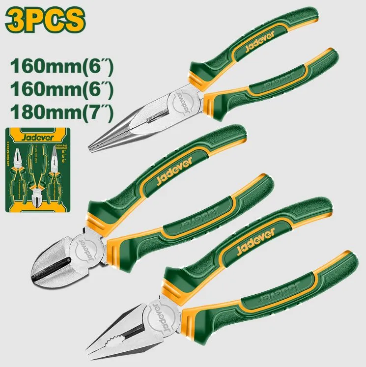 KIT 3 PINZAS - FUERZA 7" - PUNTA 6" - ALICATE 7"